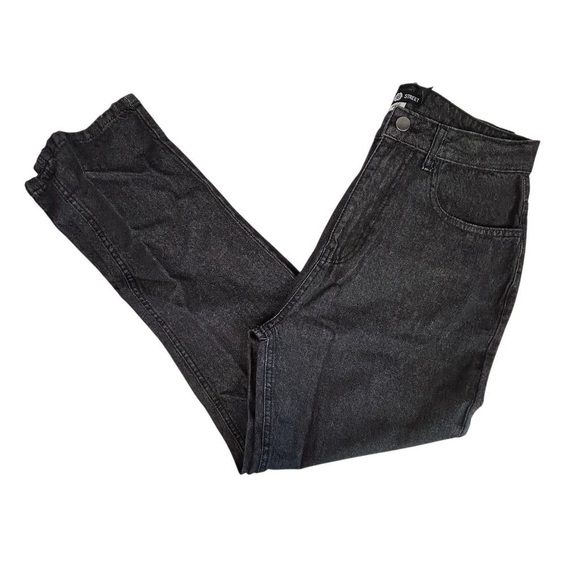 Daisy Street Women's Black Straight Jeans Size L High Rise Denim - Picture 1 of 10